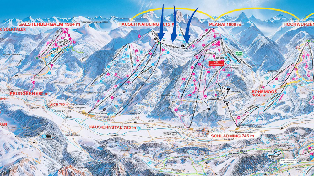 Locatie Senderbahn schladming dachstein.